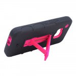 Wholesale HTC One M9 Armor Hybrid Stand Case (Hot Pink)